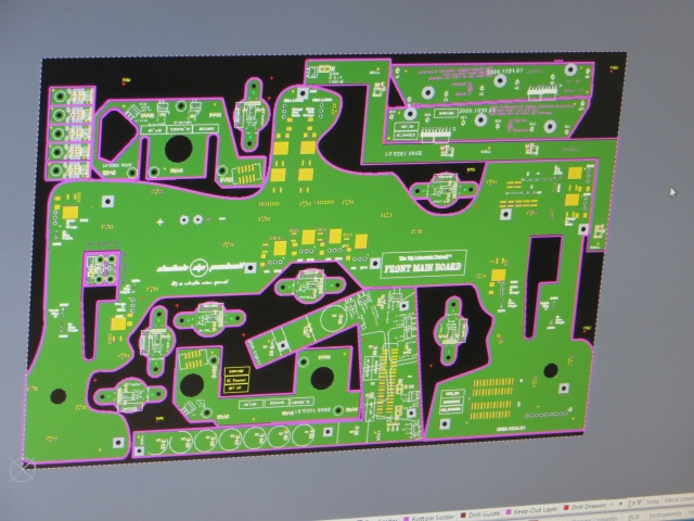 The sheet layout with all the smaller PCBs