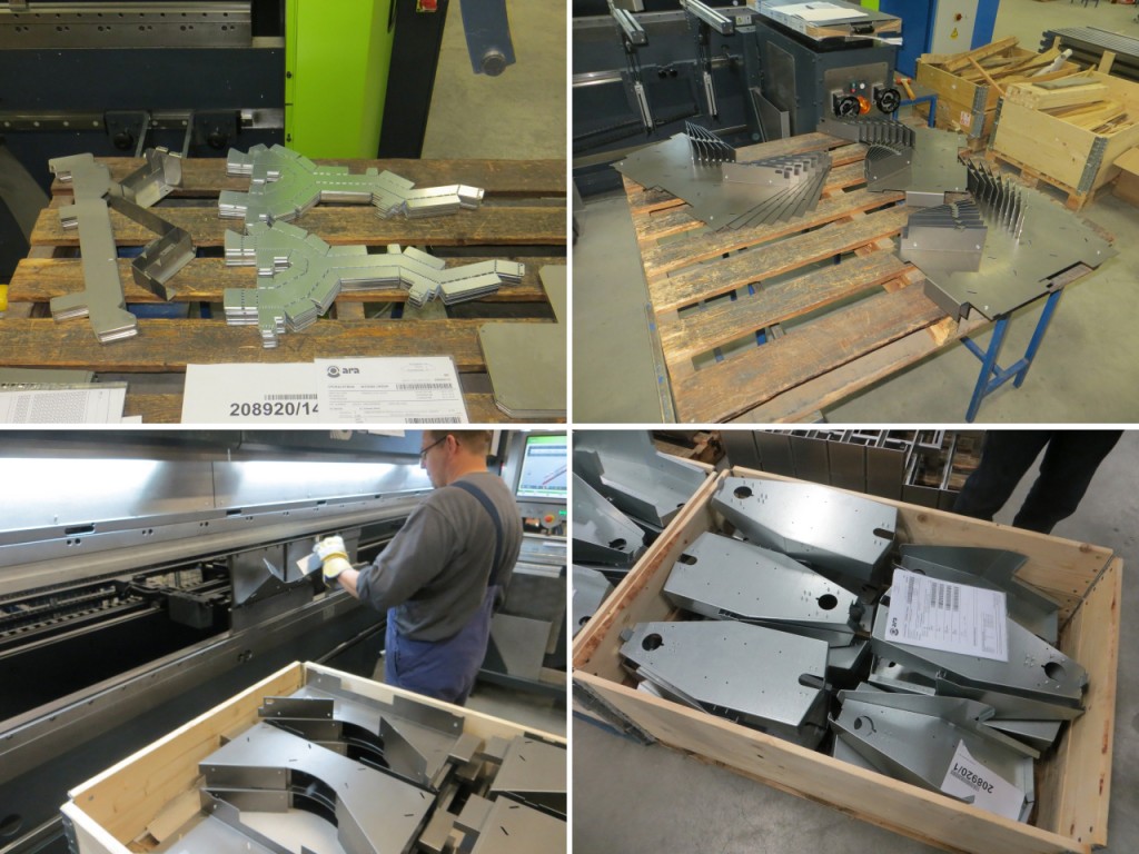 in-house lasercut and bend steel plates